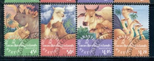Cats Used Postage Cocos Islander Stamps