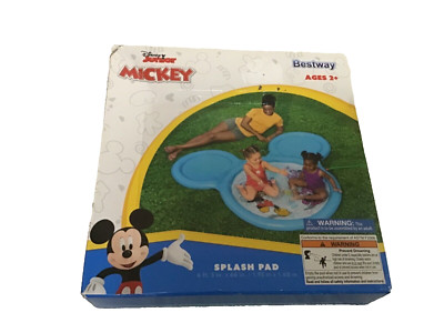 NEW Disney Junior Mickey & Minnie Mouse Head Shaped Inflatable Water Splash Pad