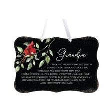 Memorial Hanging Gift Ribbon Sign for Loss of Loved One 8x12 - I Thought Of You