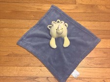 HTF Kyle Deena Blue Yellow Blue Triceratops Dinosaur Security Blanket/Lovey