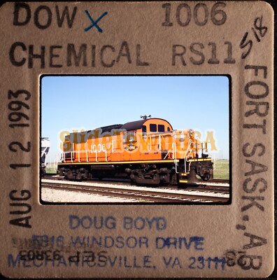 Vtg 1993 Train Slide 1006 Dow Chemical Engine Fort Saskatchewan AB