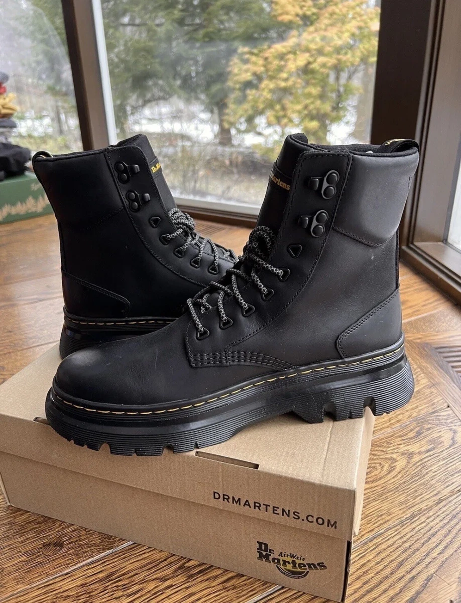 Dr. Martens TARIK WYOMING BLACK LEATHER UTILITY BOOTS Men s 10