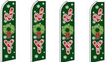Joy Candy Cane King Size Swooper Flag Pack of 4 Hardware Not Included 