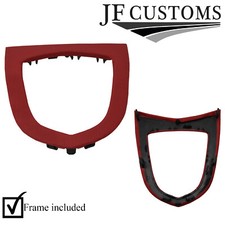 D ROT LEDER ITALIENER SCHALTSACK UMGEBEN DECKEL+RAHMEN F?R PEUGEOT 308 08-14