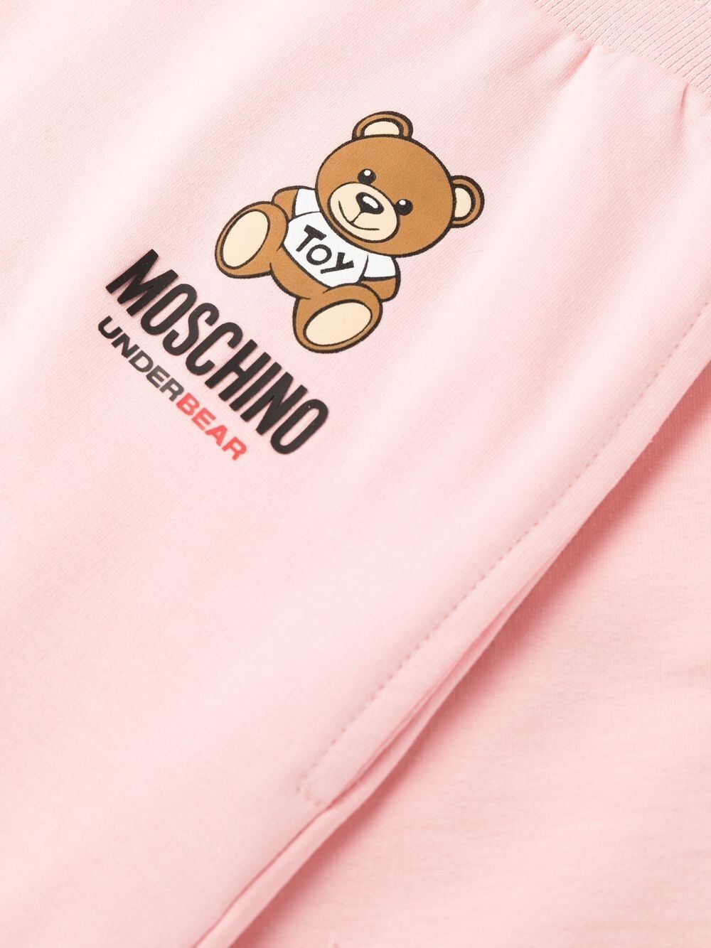 Moschino Cropped Trousers Pink Teddy Logo Women’s Size S Luxury Designer RRP £16 image 3