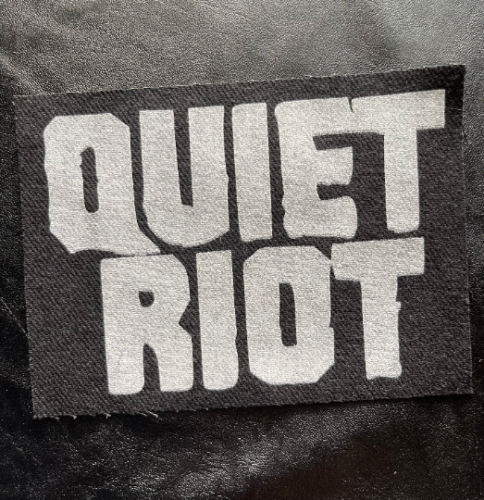 Patch denim heavy metal logo Quiet Riot à faire soi-même gilet punk groupe tordu soeur années 80 - Photo 1 sur 1