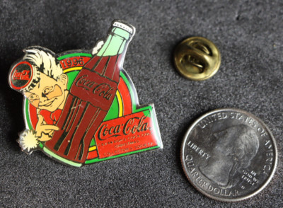 1996 Coca-Cola Coke Sprite Boy Cavanagh Christmas Collector's Society Pin