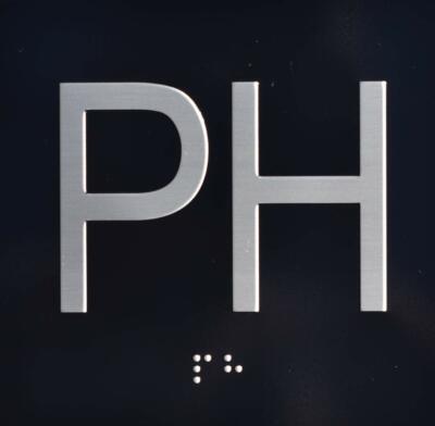 PH Elevator Jamb Plate Sign (black,4x4)-REF24-1027