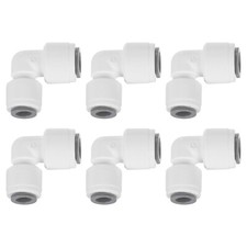 6Pcs Push to Connect Fittings, 1/4" OD x 5/16" OD Elbow Union (6-8mm)
