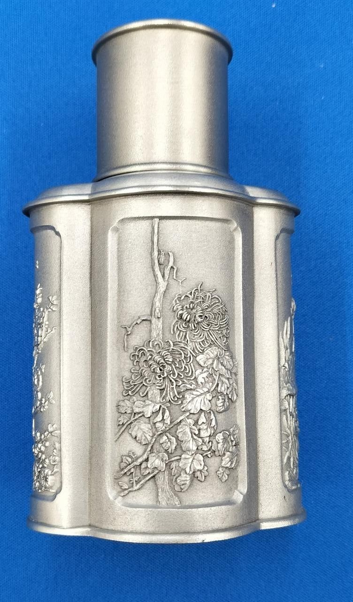 ROYAL SELANGOR Pewter Tea Caddy Tin Canister Elegant Vintage Rare