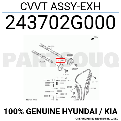 Hyundai kia 243702g000