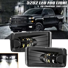 For 2007-2014 Chevy Silverado 1500 2500 3500 LED Bumper LED Fog Lights Pair