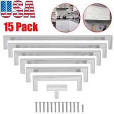 15Pack Brushed Nickel Kitchen Cabinet Pulls Handles Stainless Steel Drawer Pulls