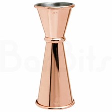 BarBits Copper Cocktail Jigger Measure - Double Sided Japanese Drinks Measuring