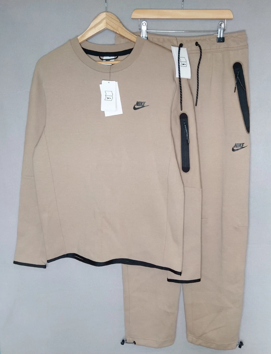 Beige nike shop tracksuit