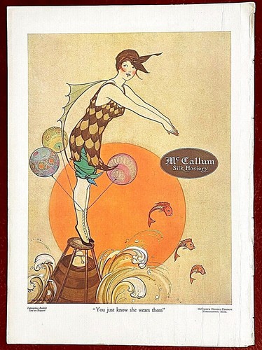 Harper's Bazar Bazaar Original Cover Only ~ June 1917 ~ Edmund Dulac Peacocks - Picture 2 of 2