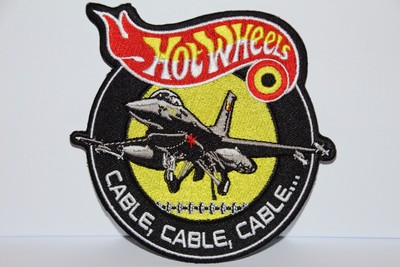 Patch Stoff, Belgian Air Force, 10th TW, F-16, Hot Wheels - Cable, Kleine-Brogel