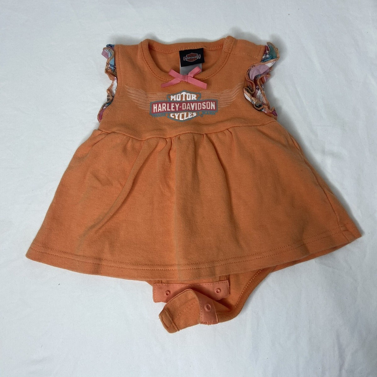 Harley Davidson Baby clothes adventure Orange 6/9 M