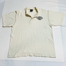 Vintage 90s Harley Davidson Polo Shirt Holoubek Biker Henley Preppy Mechanic