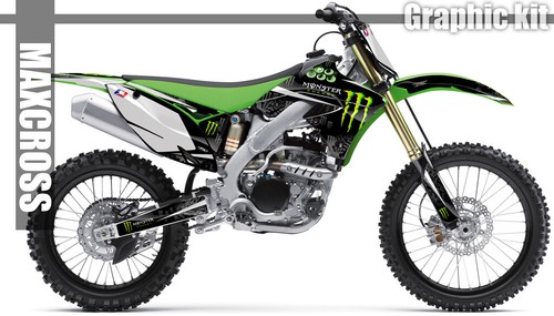 KAWASAKI KX250F KX450F 2009 2010 2011 2012 MAXCROSS GRAPHICS STICKER DECAL MS4 - 第 1/4 張圖片