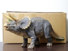 Jurassic Park 1992 Tsukuda Hobby Triceratops 1/10 size Rare Figure Dinosaur Gray