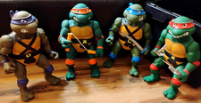 Teenage Mutant Ninja Turtles Giant Figure Set All 6 1989 Weapons Rocksteady 13"