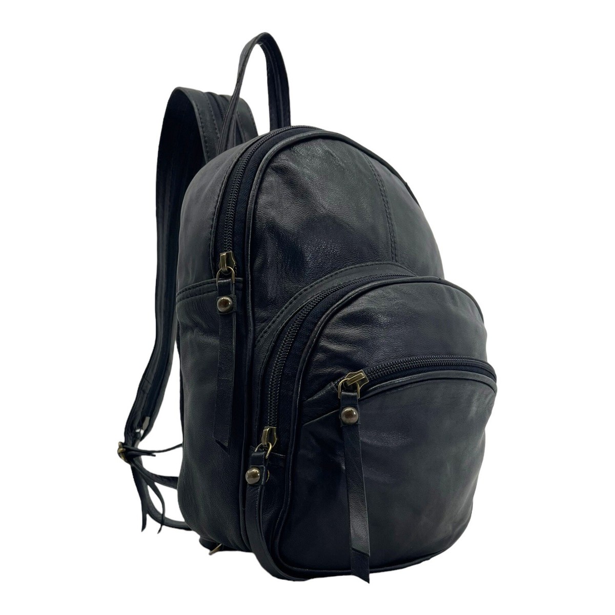 Vintage Wilsons Genuine Leather Pelle Convertible Backpack Sling Bag Slim Wilsons Leather Backpack Solid Bags & Handbags for Women for  main image 4