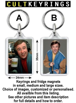 Alan Partridge Schlüsselanhänger / Kühlschrankmagnet - Steve Coogan, Kiss My Face, Up Yours