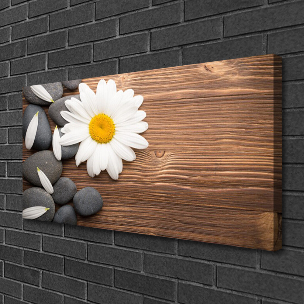 Photo sur toile marguerite et galets pour une ambiance cocooning zen