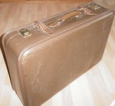 reise hand koffer " echt vulcan fiber "  alt nostalgie oldtimer chabby chic deko