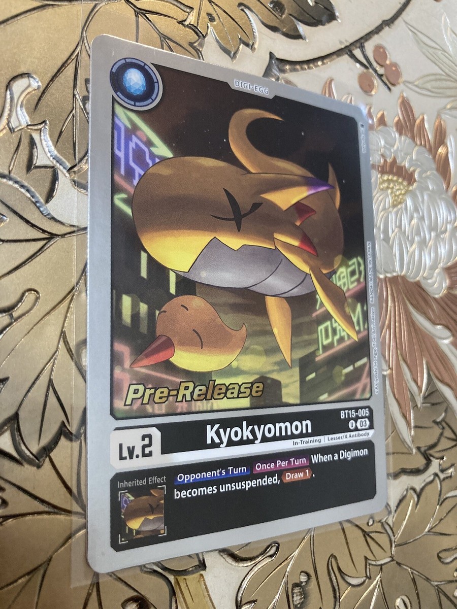 digimon card game exceed apocalypse Digimon Card Game Pre-Release Kyokyomon BT15-005 Exceed Apocalypse
