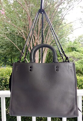 Coach 23755 Rogue 31 Heather Grey & Maroon Colorblock Leather