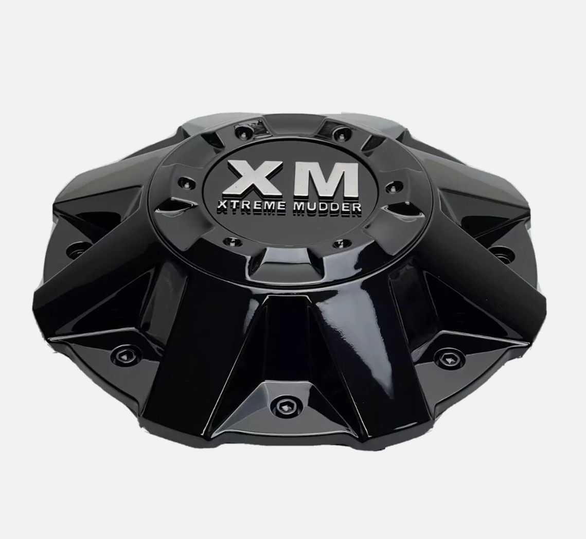 320L203 XM Xtreme Mudder Black & Chrome Wheel Center Cap with