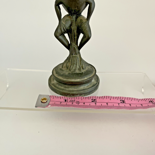Art Deco Metal Frog Stand with Lucite Ball - 7 inches - Picture 15 of 16