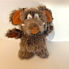 Vintage Aurora 2016 Standing Woolly Mammoth 13" Brown Fluffy Mountain Plush Cali