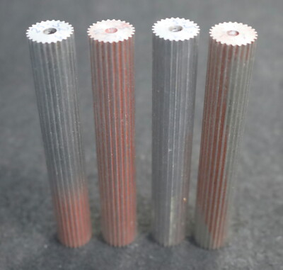4x Aluminium Gear Shaft S2M-25 Profile: S2M - 25 Tooth Total Length Serrated 100mm
