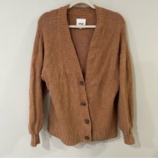 Aerie Brown Chunky Oversized Front Button Cardigan Sweater Women s Size XS
