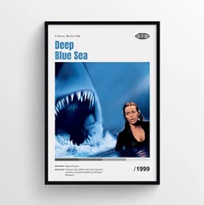 Deep Blue Sea Movie Poster Print, Wall Art - Unframed