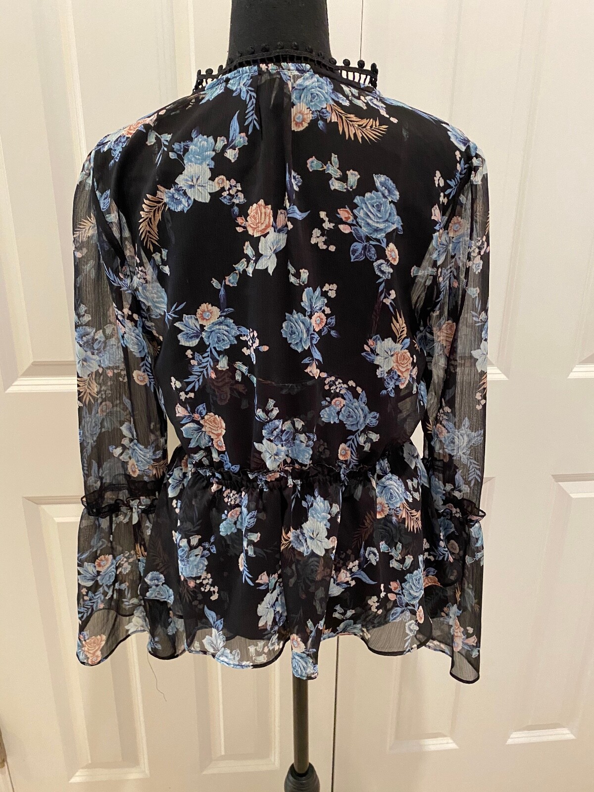 banana republic sheer blouse