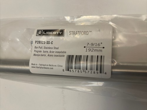 Liberty Hardware P28923-SS-C Stratford 7 10/16” C/C Bar Pulls-Stainless Steel - Picture 3 of 6