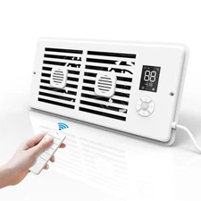 Quiet Register Booster Fan 10-Speed Control Smart Vent 4x10 inch Heating/Cooling