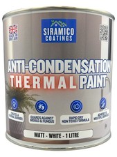 Anti-Condensation Paint 1L Matt White - Thermal Barrier Mould Prevention