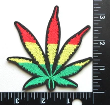 🔥MARIJUANA CANNABIS LEAF JACKET VEST HAT CLOTHING EMBROIDERED IRON ON PATCH