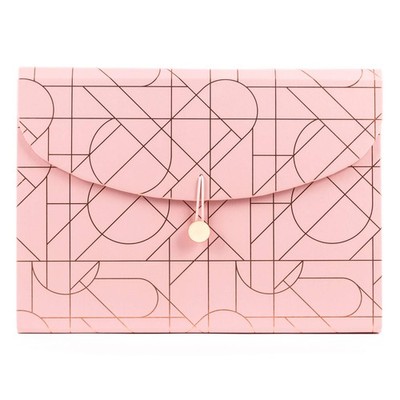 U Brands Pink 13 Pocket File Folder Expandable Organizer for Letter Size Paper