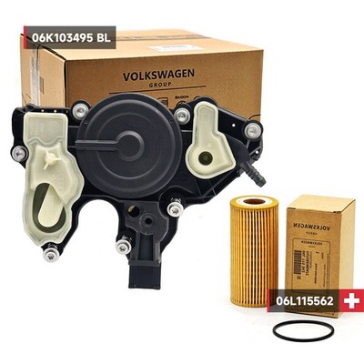 06K103495BL PCV Valve Oil Separator+Oil Filter AUDI A3 A4 A5 A6 A7 Q3 Q7 TT 2.0T