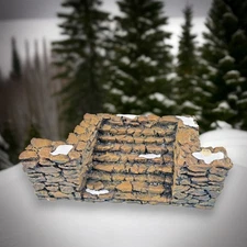 Dept 56 Village Accessory Stone Steps Base Retired Snow Stair Display Piece