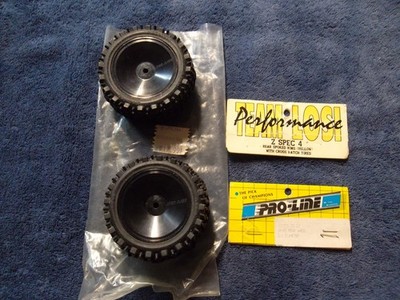 Proline JRX2 2.0 Rims 3/16 Axle Hole Losi Cross Hatch Tires Vintage HTF