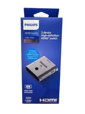 Philips 8K HDMI 2-Port Switch- Silver: AV Swi...