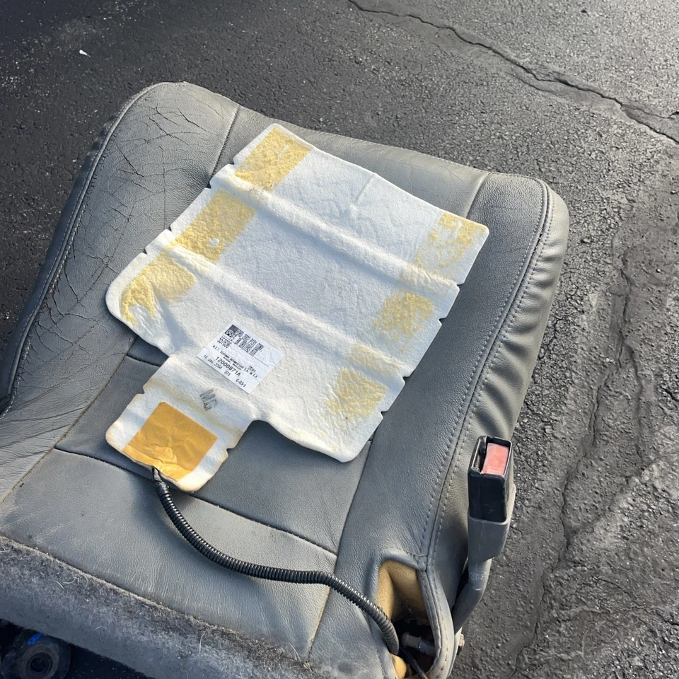 Cojín de asiento inferior del conductor 99-07 Ford F250 F350 Excursion cuero gris eléctrico OEM Foto 4 de 4