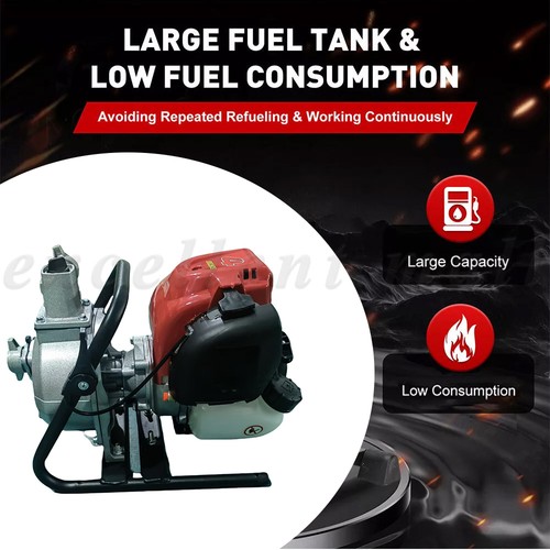 1 Inch 1" Petrol High Flow Water Transfer Pump Camping Irrigation Fire Petrol OZ - Picture 8 of 12